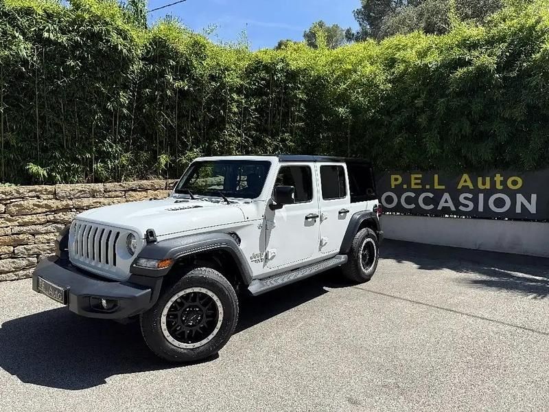 Blanc Utilisé 2019 Jeep Wrangler Unlimited Sport SUV | 47 990 € (Prix cher) - Image 1/4