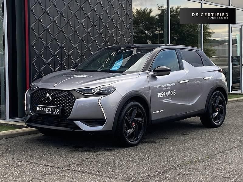 Gris Utilisé 2021 DS Automobiles DS3 Crossback E-Tense Performance Line Plus SUV | 18 990 € (Prix juste) - Image 1/4