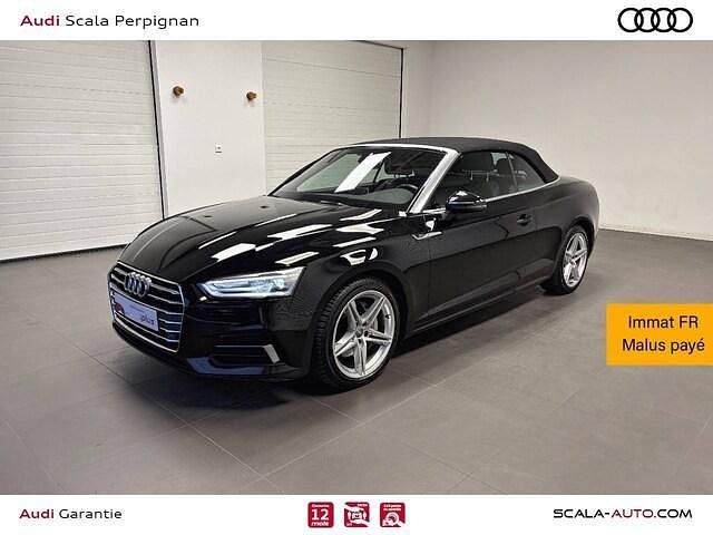 Noir brillant Utilisé 2018 Audi A5 Cabriolet S-Line Cabriolet | 29 340 € (Super prix) - Image 1/4