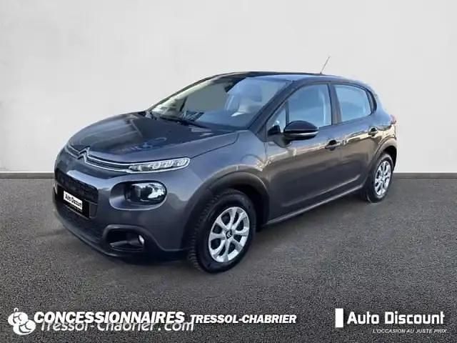 Gris platinium Utilisé 2019 Citroën C3 PureTech Citadine | 10 709 € (Prix juste) - Image 1/4