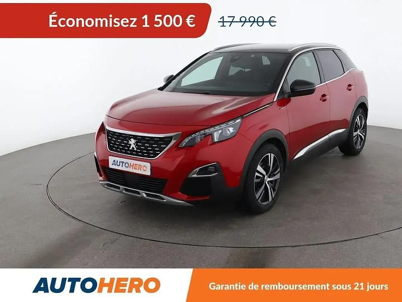 Rouge Occasion 2017 Peugeot 3008 GT-line SUV | 16 490 € (Prix juste) - Image 1/2