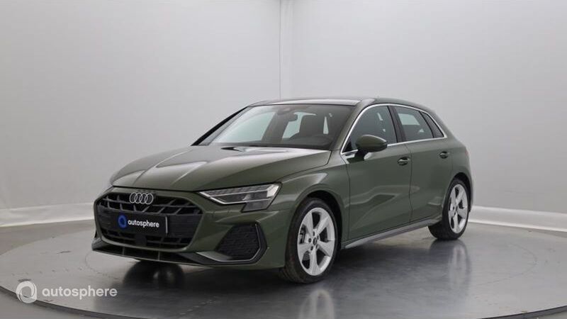 Vert Utilisé 2024 Audi A3 Sportback S-Line Berline | 38 499 € (Prix assez cher) - Image 1/4