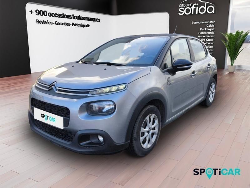 Noir Utilisé 2019 Citroën C3 PureTech Citadine | 9 490 € (Prix juste) - Image 1/3