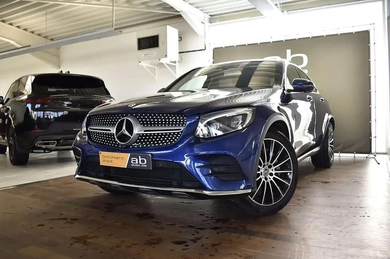 Bleu Utilisé 2018 Mercedes GLC300 AMG line Coupé | 33 990 € (Super prix) - Image 1/4