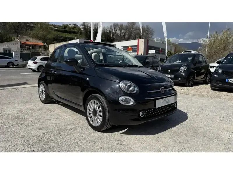 Noir Utilisé 2021 Fiat 500 Lounge Cabriolet | 13 490 € (Prix juste) - Image 1/4