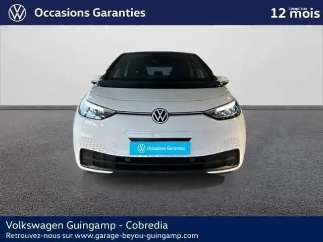 Occasion VW ID.3 Pro 150 kW (204 ch) 2022 Blanc glacier métal/toit/hayon noir Citadine