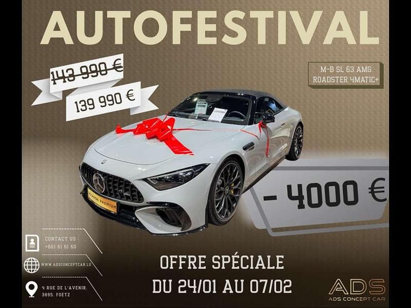 Occasion Mercedes SL63 AMG AMG 585 ch (430 kW) 2023 Gris Cabriolet