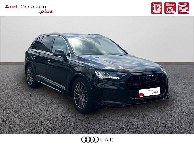 Noir orca métallisé Occasion 2021 Audi Q7 S-Line SUV | 55 990 € (Prix juste) - Image 1/4