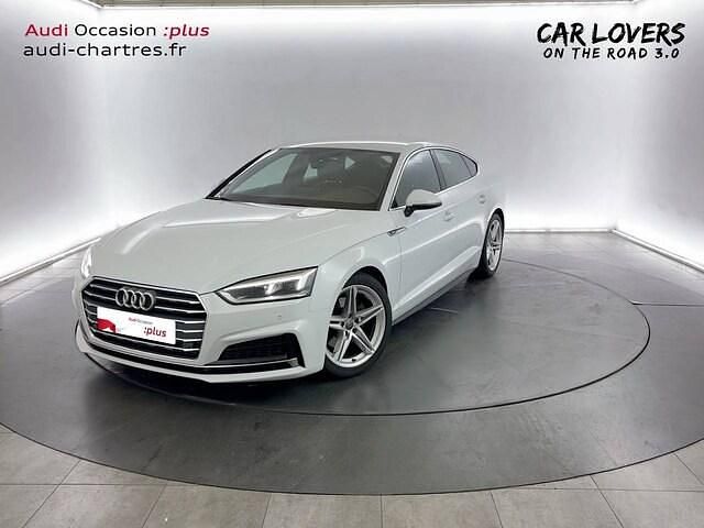 Blanc glacier métallisé Utilisé 2019 Audi A5 Sportback S-Line | 28 990 € - Image 1/4
