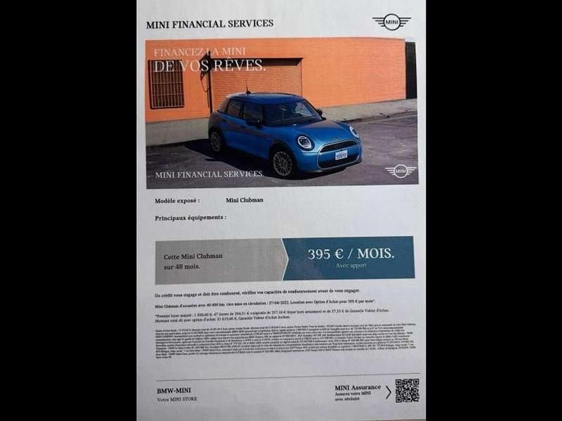 Occasion Mini ONE 103 ch (75 kW) 2022 Gris Citadine