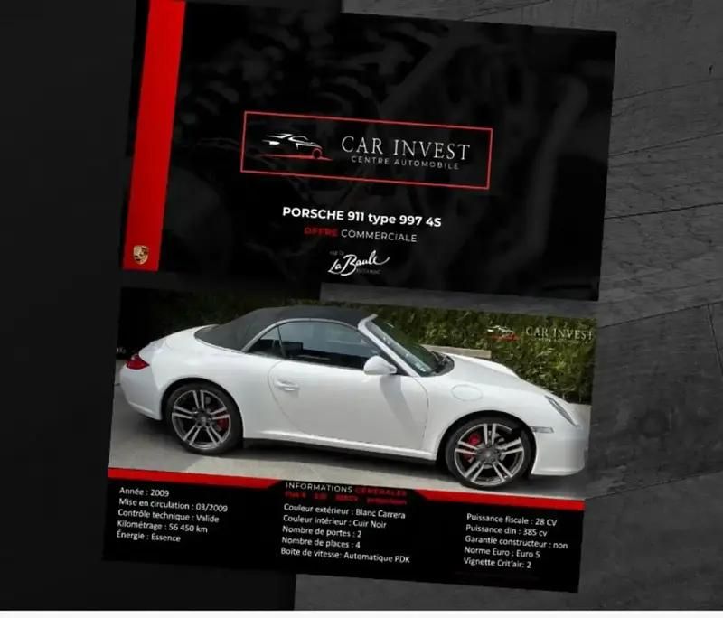Blanc Utilisé 2009 Porsche 997 Cabriolet | 79 800 € - Image 1/4