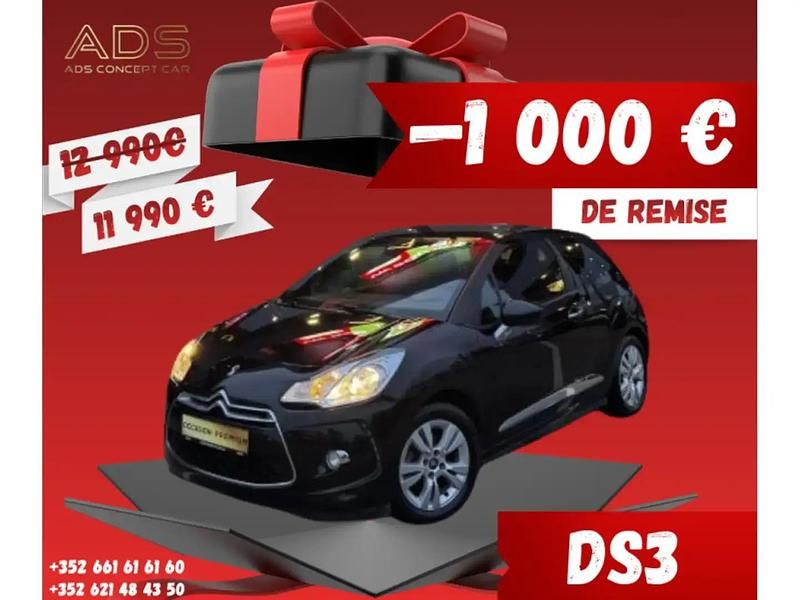 Noir Occasion 2015 Citroën DS3 Citadine | 11 990 € - Image 1/4