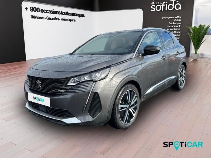 Gris Utilisé 2021 Peugeot 3008 GT SUV | 21 999 € (Prix juste) - Image 1/4