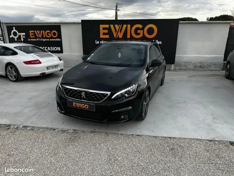 Noir Utilisé 2019 Peugeot 308 GT-line Berline | 10 489 € (Super prix) - Image 1/4