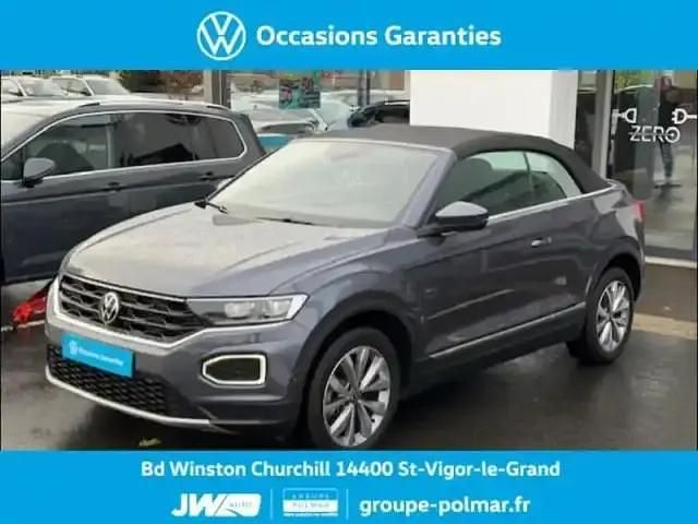 Gris cendré métallisée, capote noire Utilisé 2021 VW T-Roc Cabriolet Style Cabriolet | 25 990 € - Image 1/4