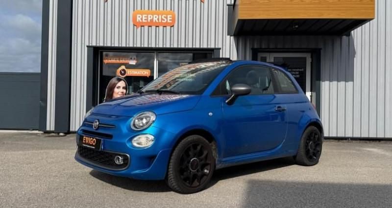 Bleu Utilisé 2017 Fiat 500 S Cabriolet | 10 990 € (Prix juste) - Image 1/4
