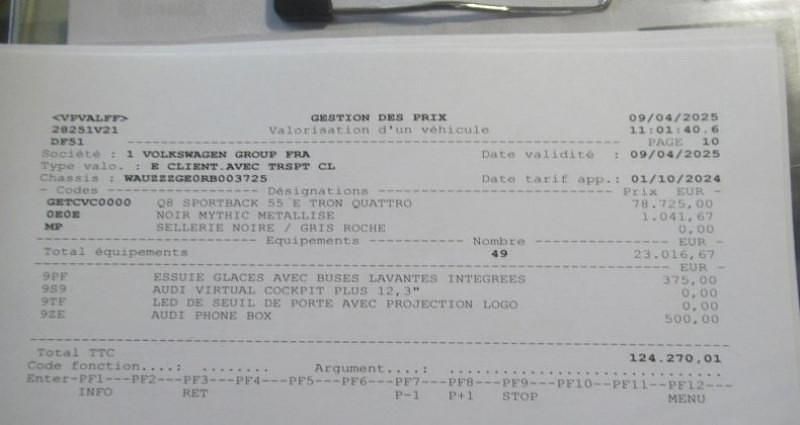 Occasion Audi Q8 e-tron S-Line 300 kW (409 ch) 2023 Noir SUV