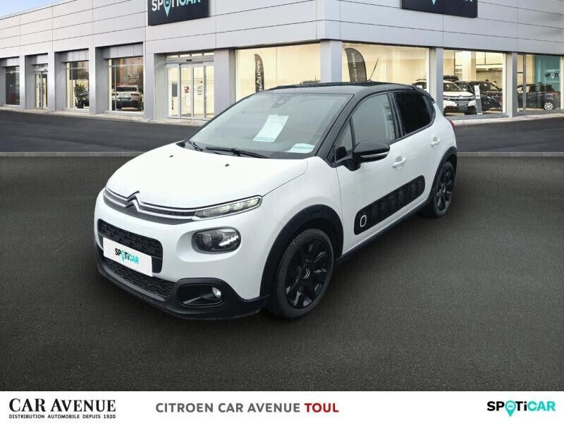 Blanc banquise noir onyx Utilisé 2018 Citroën C3 PureTech Citadine | 8 990 € (Bon prix) - Image 1/1