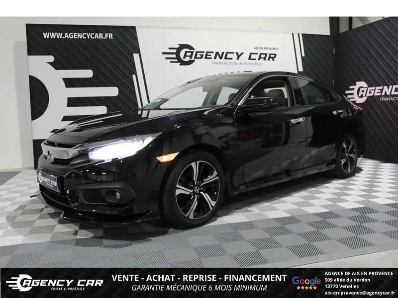 Noir Utilisé 2018 Honda Civic Exclusive Berline | 18 990 € (Prix juste) - Image 1/4