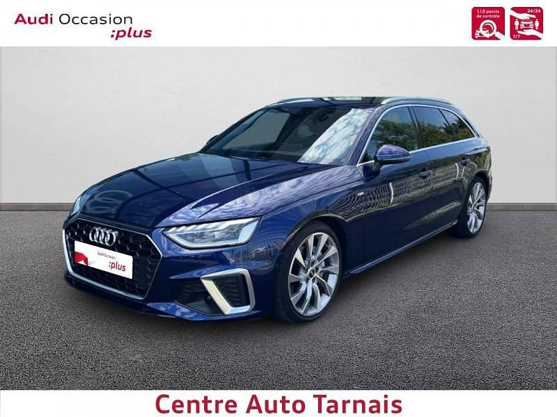 Bleu navarre métallisé Utilisé 2022 Audi A4 S-Line Break | 36 989 € (Prix juste) - Image 1/4