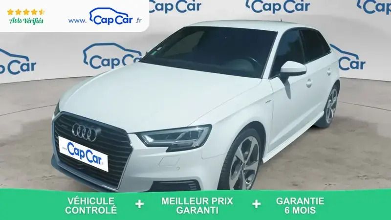 Blanc Utilisé 2017 Audi A3 e-tron Ambition Citadine | 19 990 € (Bon prix) - Image 1/4