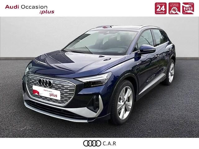 Bleu navarre métallisé Occasion 2025 Audi Q4 e-tron S-Line SUV | 59 500 € (Prix cher) - Image 1/4