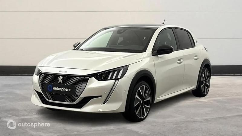 Blanc Utilisé 2022 Peugeot e-208 GT Citadine | 18 499 € (Prix juste) - Image 1/4