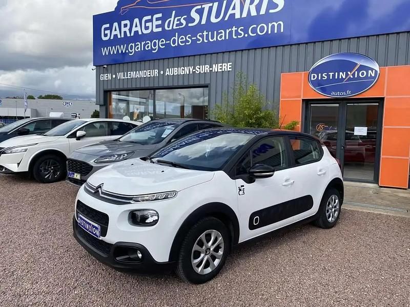 Blanc Utilisé 2019 Citroën C3 PureTech Citadine | 12 480 € (Prix cher) - Image 1/4