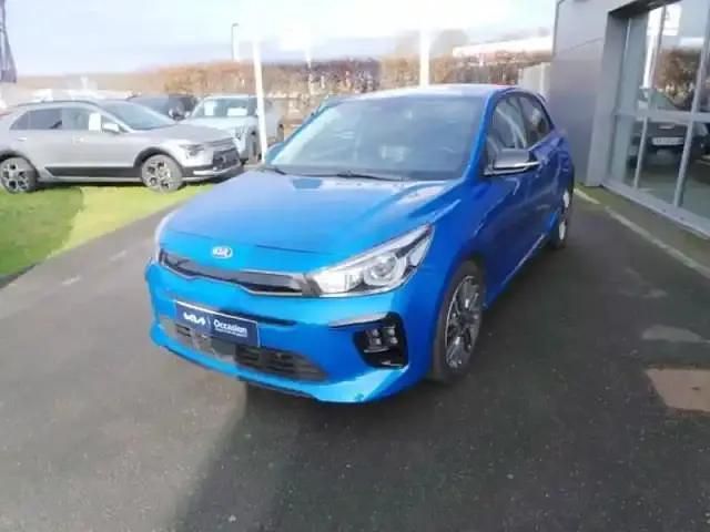 Bleu azur métallisé Occasion 2021 Kia Rio GT-Line Berline | 14 690 € (Prix juste) - Image 1/4