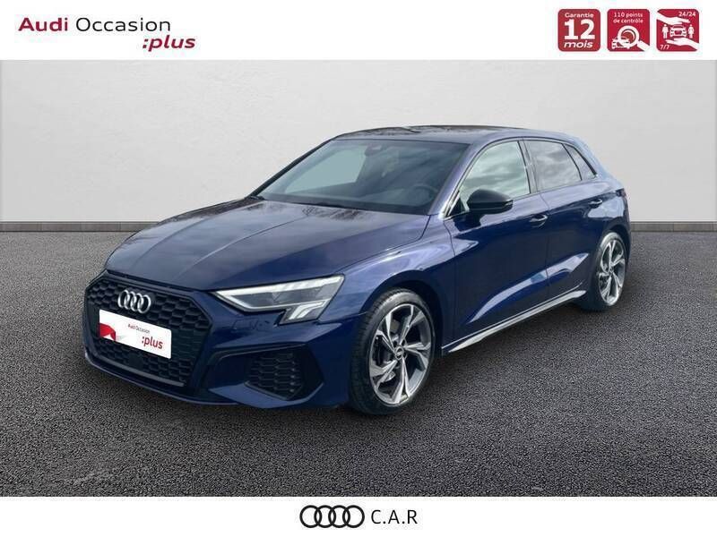 Bleu Utilisé 2021 Audi A3 Sportback S-Line Berline | 28 900 € (Prix assez cher) - Image 1/3