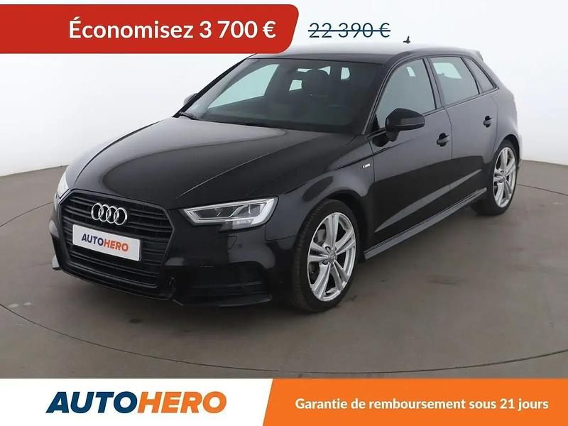 Noir Occasion 2018 Audi A3 S-Line Berline | 18 690 € (Bon prix) - Image 1/2