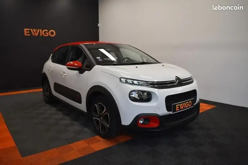 Blanc Utilisé 2018 Citroën C3 Shine Citadine | 9 490 € (Prix cher) - Image 1/4