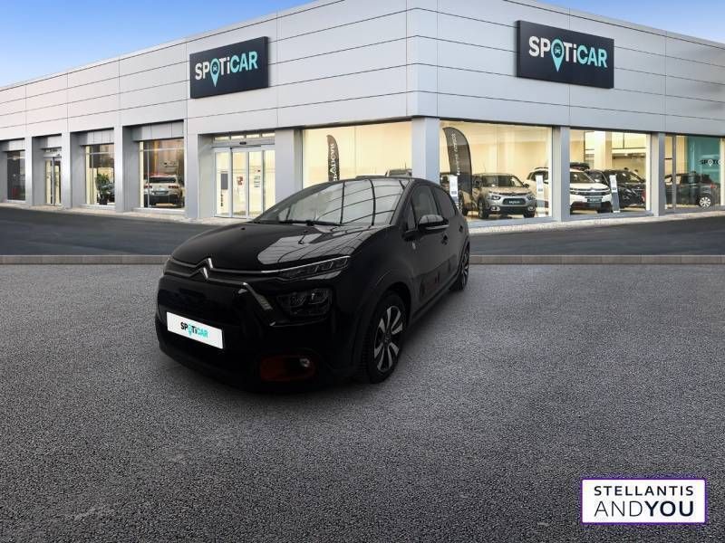 Noir Utilisé 2021 Citroën C3 PureTech Citadine | 11 590 € (Prix juste) - Image 1/3