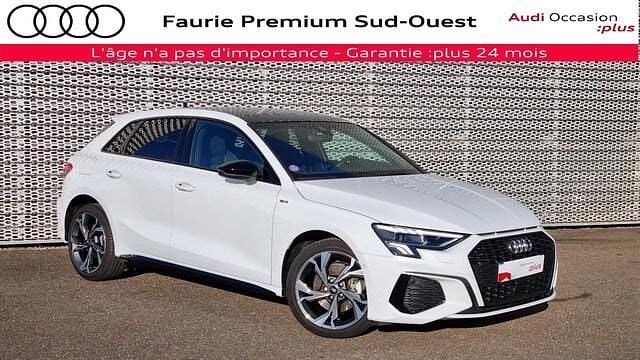Blanc glacier métallisé Utilisé 2024 Audi A3 Sportback e-tron S-Line Citadine | 39 290 € (Prix assez cher) - Image 1/4