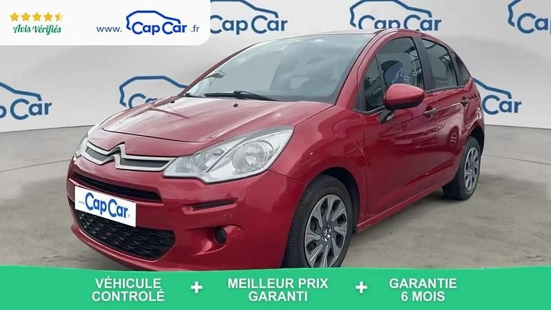 Rouge Utilisé 2016 Citroën C3 PureTech Citadine | 4 990 € (Bon prix) - Image 1/4