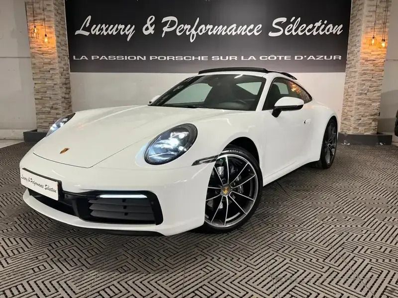 Blanc Utilisé 2021 Porsche 911 Carrera Coupé | 124 990 € (Prix juste) - Image 1/4