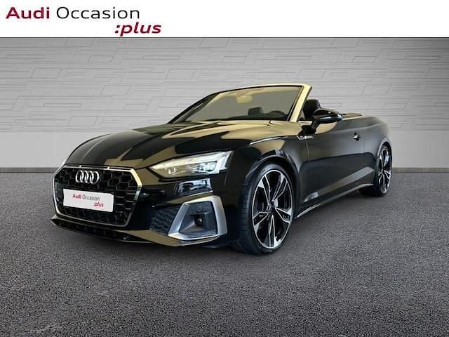Noir mythe métallisé Utilisé 2022 Audi A5 Cabriolet S-Line Cabriolet | 42 990 € (Prix juste) - Image 1/4