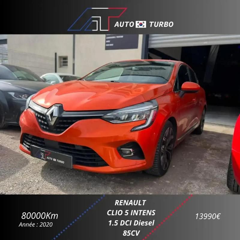 Orange Utilisé 2020 Renault Clio V Intens Berline | 13 990 € (Prix juste) - Image 1/4