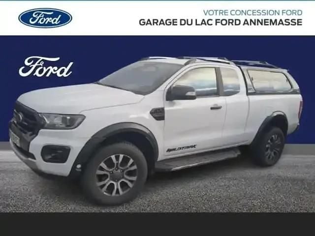 Blanc glacier Occasion 2023 Ford Ranger Wildtrack Pick-up | 36 990 € (Bon prix) - Image 1/4