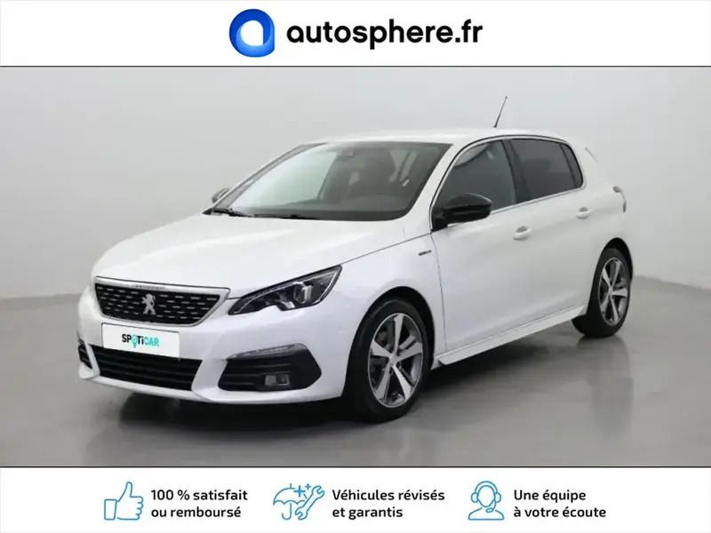 Blanc nacré Utilisé 2020 Peugeot 308 GT-line Berline | 14 999 € (Bon prix) - Image 1/4