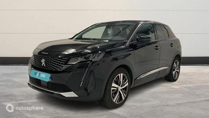 Noir Utilisé 2022 Peugeot 3008 Allure SUV | 22 999 € (Prix juste) - Image 1/4