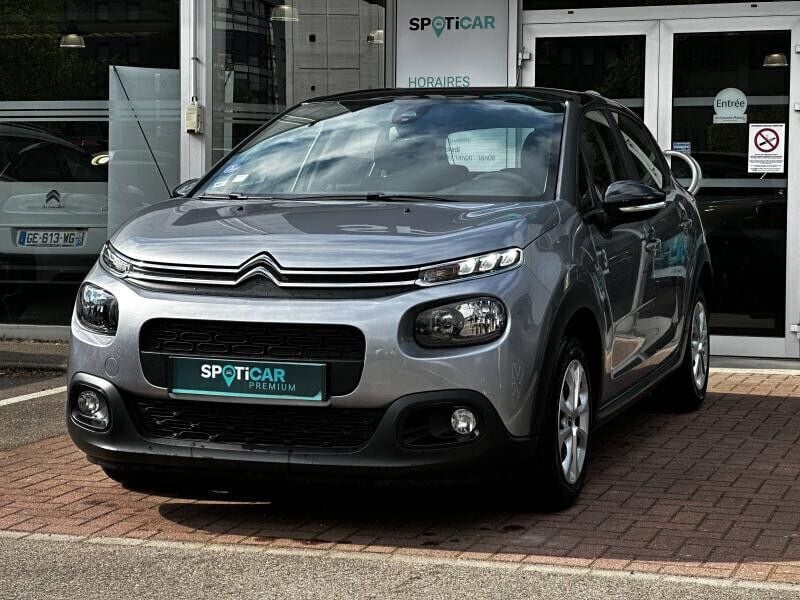 Noir Utilisé 2019 Citroën C3 PureTech Citadine | 8 489 € (Bon prix) - Image 1/4