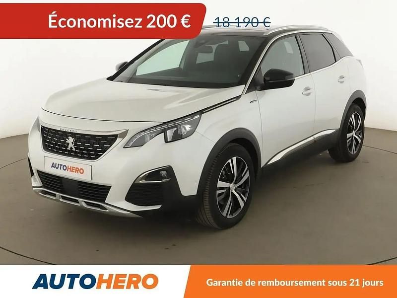 Blanc Utilisé 2018 Peugeot 3008 GT-line SUV | 17 990 € (Prix juste) - Image 1/2