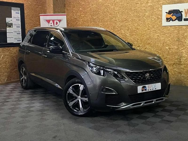 Gris Utilisé 2017 Peugeot 5008 GT-line Monospace | 13 490 € (Super prix) - Image 1/4