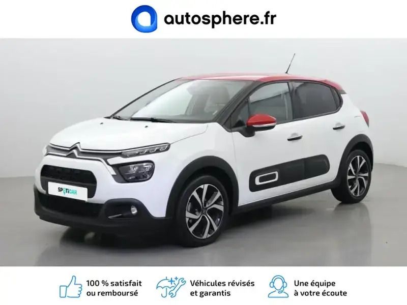 Blanc banquise Utilisé 2022 Citroën C3 PureTech Citadine | 15 499 € (Prix juste) - Image 1/4