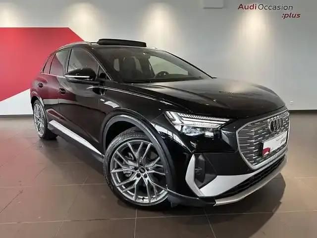 Noir mythe métallisé Occasion 2023 Audi Q4 e-tron S-Line SUV | 57 770 € - Image 1/4