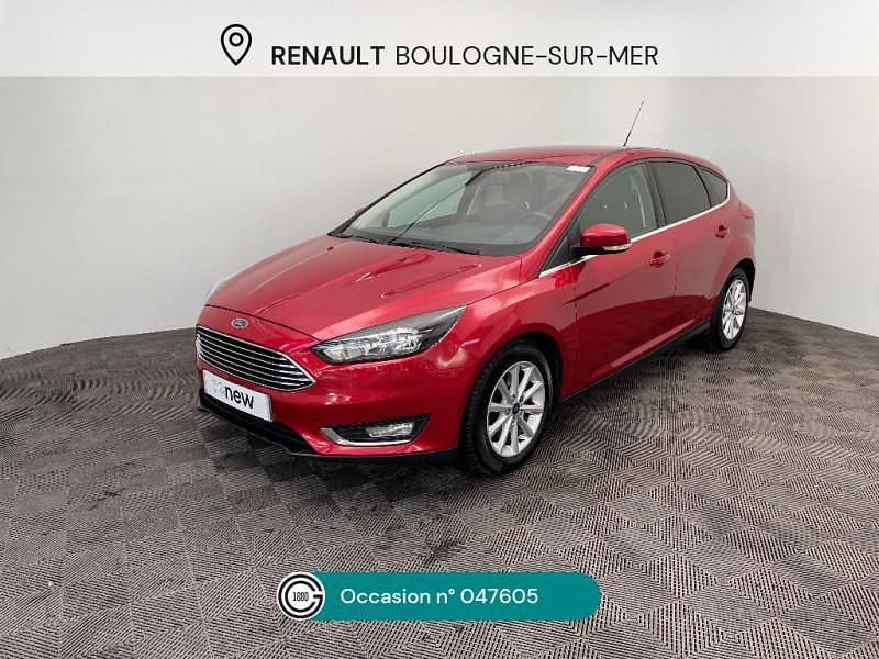 Rouge Utilisé 2017 Ford Focus Titanium Berline | 11 990 € (Bon prix) - Image 1/4