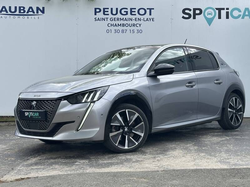 Gris Utilisé 2021 Peugeot e-208 Citadine | 15 590 € (Prix assez cher) - Image 1/3