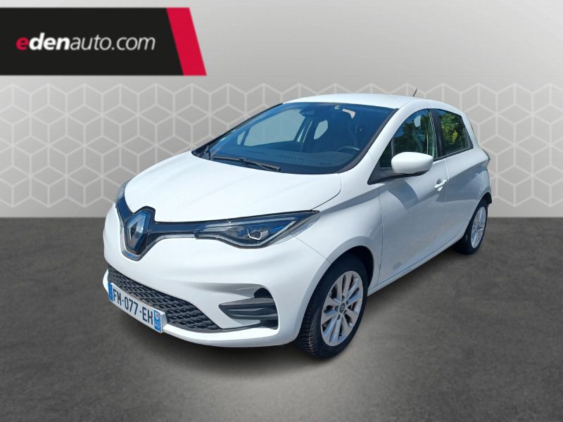 Blanc Utilisé 2019 Renault Zoe Zen Citadine | 7 890 € (Super prix) - Image 1/4