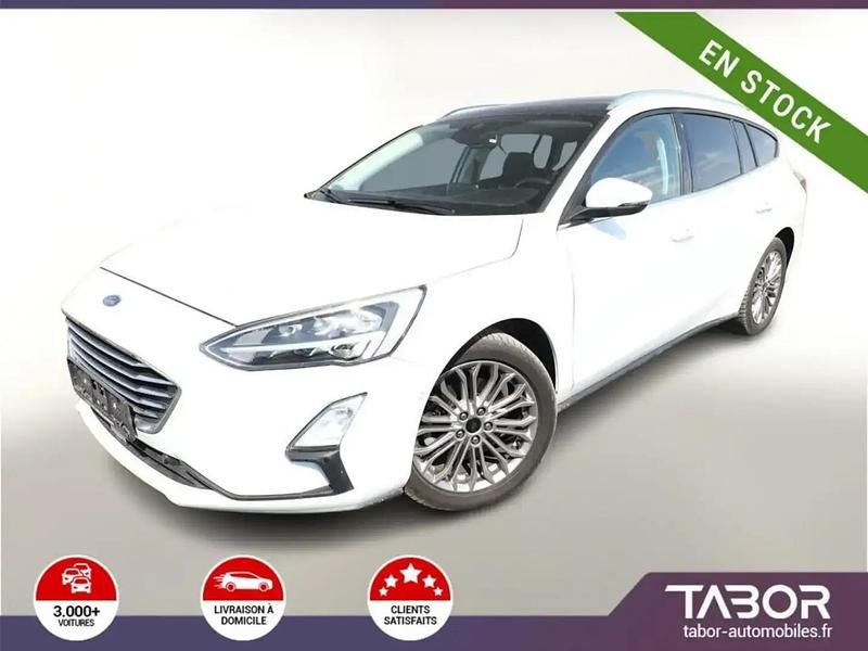 Blanc Utilisé 2019 Ford Focus Titanium Break | 14 288 € (Prix juste) - Image 1/4